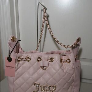 Juicy Couture Light Pink Quilted Shoulder Bag